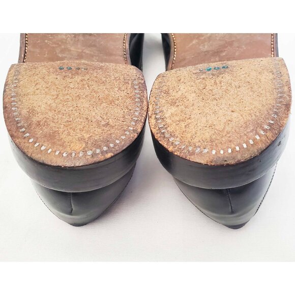 Vintage Florsheim Mens Wingtip Oxford Dress Shoes Black Leather 4 Nail. 11.5 B - Picture 11 of 12